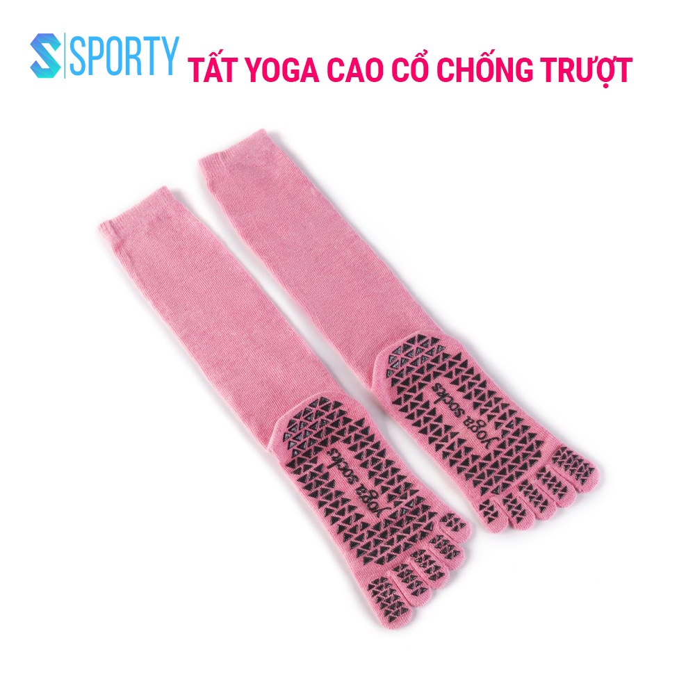 Tất Yoga Chống Trượt SPORTY Cổ Cao tập thể dục chống trượt êm ái, tránh hôi chân, đảm bảo an toàn