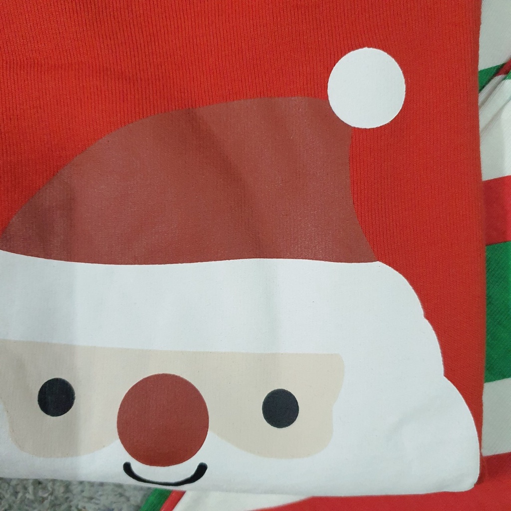 [130] Bộ ngủ dài tay thu đông cotton ông già Noel cho bé trai bé gái xuất Hàn dư xịn