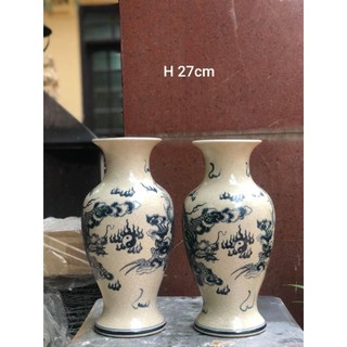 Lọ hoa men rạn gốm sứ Bát Tràng