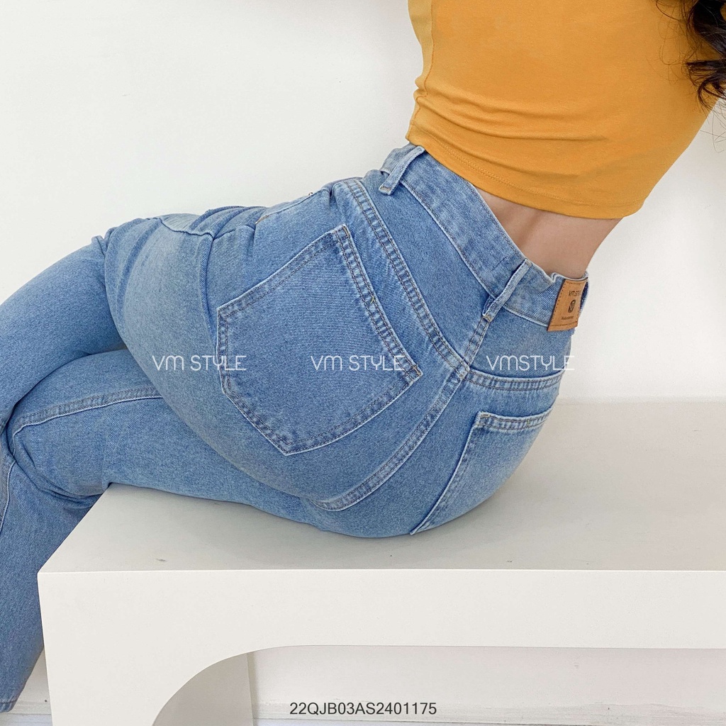 Quần baggy jean nữ cắt đùi lai thường (không co giãn) 0036 ulzzang thời trang VM STYLE 22QJB03AS2401