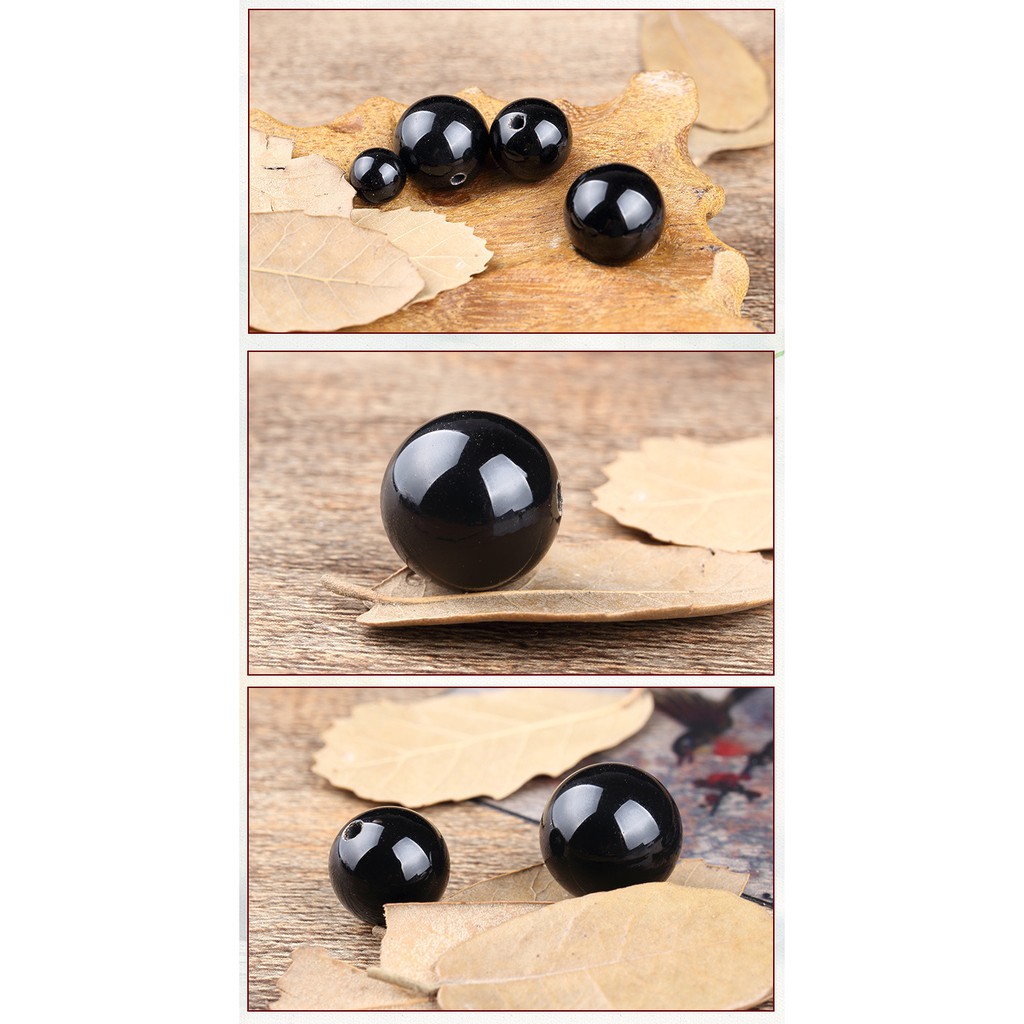 [Mã FAMAYFA giảm 10K đơn 50K] Hạt tròn Agat Đen làm handmade DIY - MH431 | BigBuy360 - bigbuy360.vn