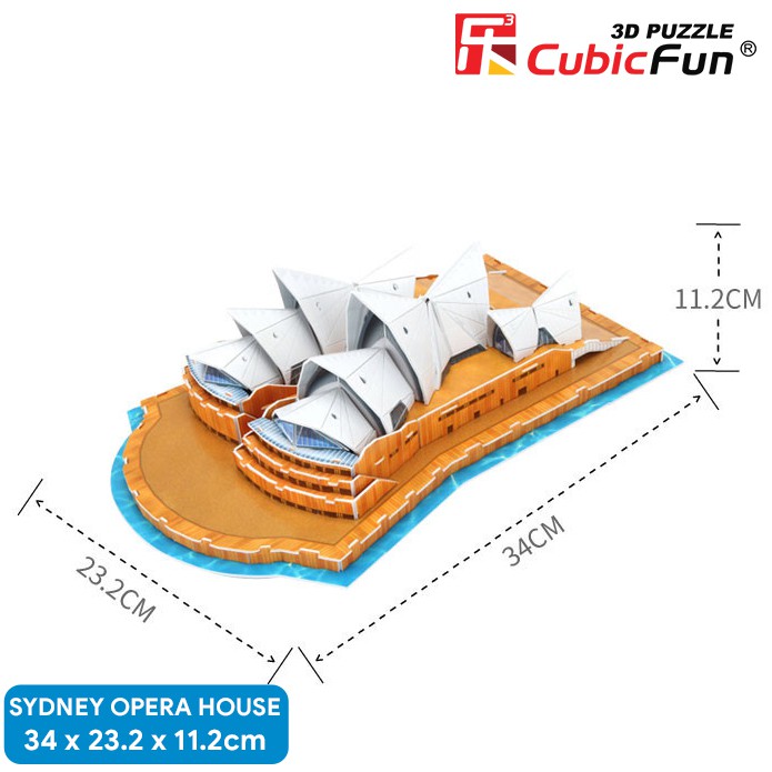 Mô hình lắp ghép 3D Cubic Fun - Nhà hát Sydney Opera House