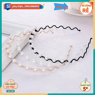 Bờm sóng đính hạt hàn quốc giá sỉ