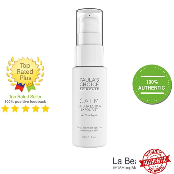 [Mã giảm giá] [Chính Hãng] Tẩy Da Chết Hóa Học Dịu Nhẹ Với 1% BHA - Paula's Choice Calm 1% BHA Lotion Exfoliant 30ml