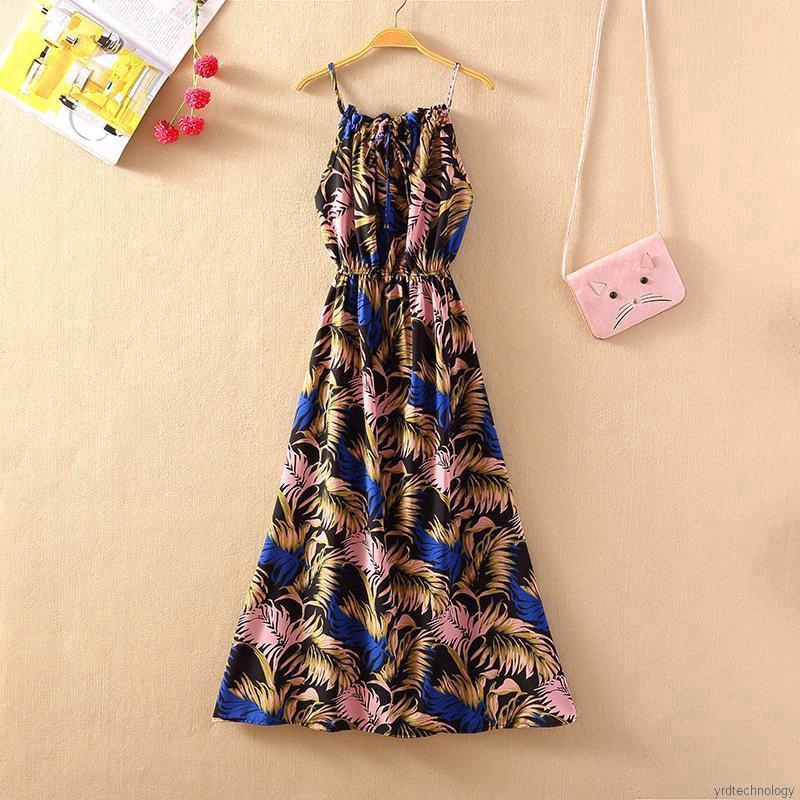 Đầm Maxi Sát Nách Hoạ Tiết Hoa Thời Trang Đi Biển Cho Nữ | BigBuy360 - bigbuy360.vn