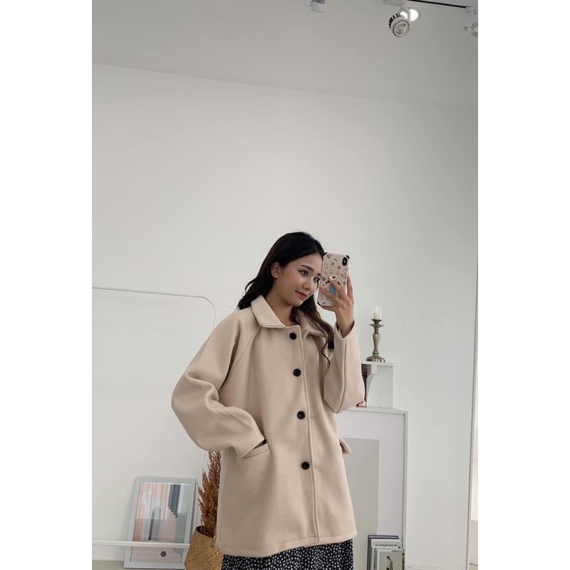 Áo khoác dạ 4 khuy túi nắp Hàn quốc Style Ulzzang ( hình thật/ sẵn) | BigBuy360 - bigbuy360.vn