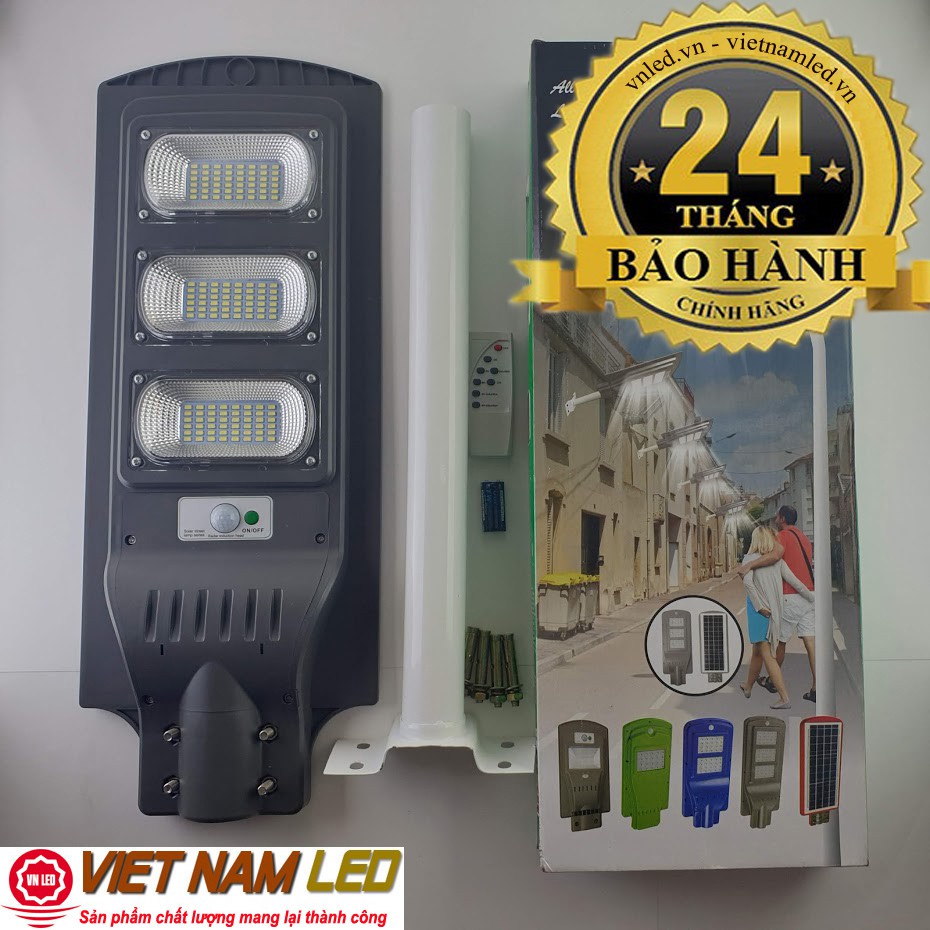 Đèn đường led năng lượng mặt trời 90W + cần đèn