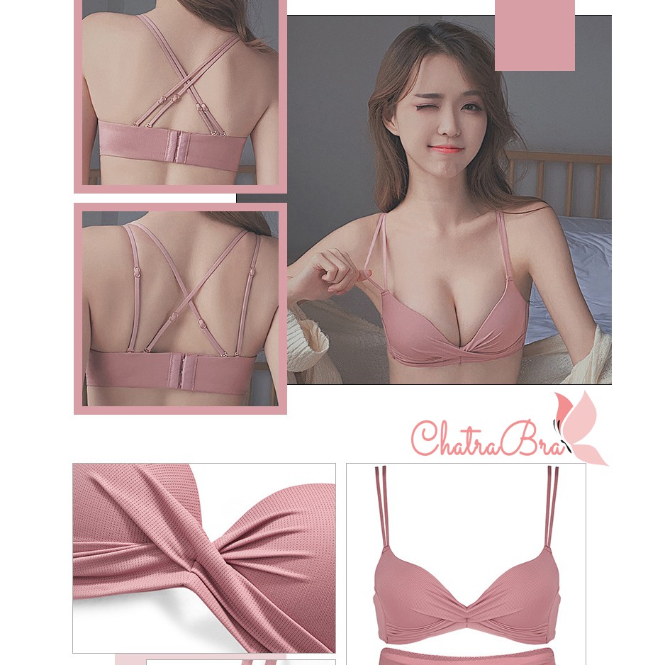 [Freeship 50k] BỘ ĐỒ LÓT CAO CẤP KHÔNG GỌNG ĐỆM DÀY CHÉO NƠ | BigBuy360 - bigbuy360.vn