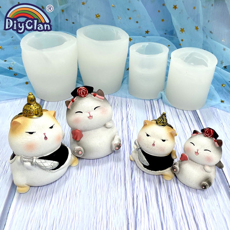 Khuôn Silicone Làm Bánh/Sô Cô La/Nước Hoa Hình Động Vật Hoạt Hình 3d Tự Làm