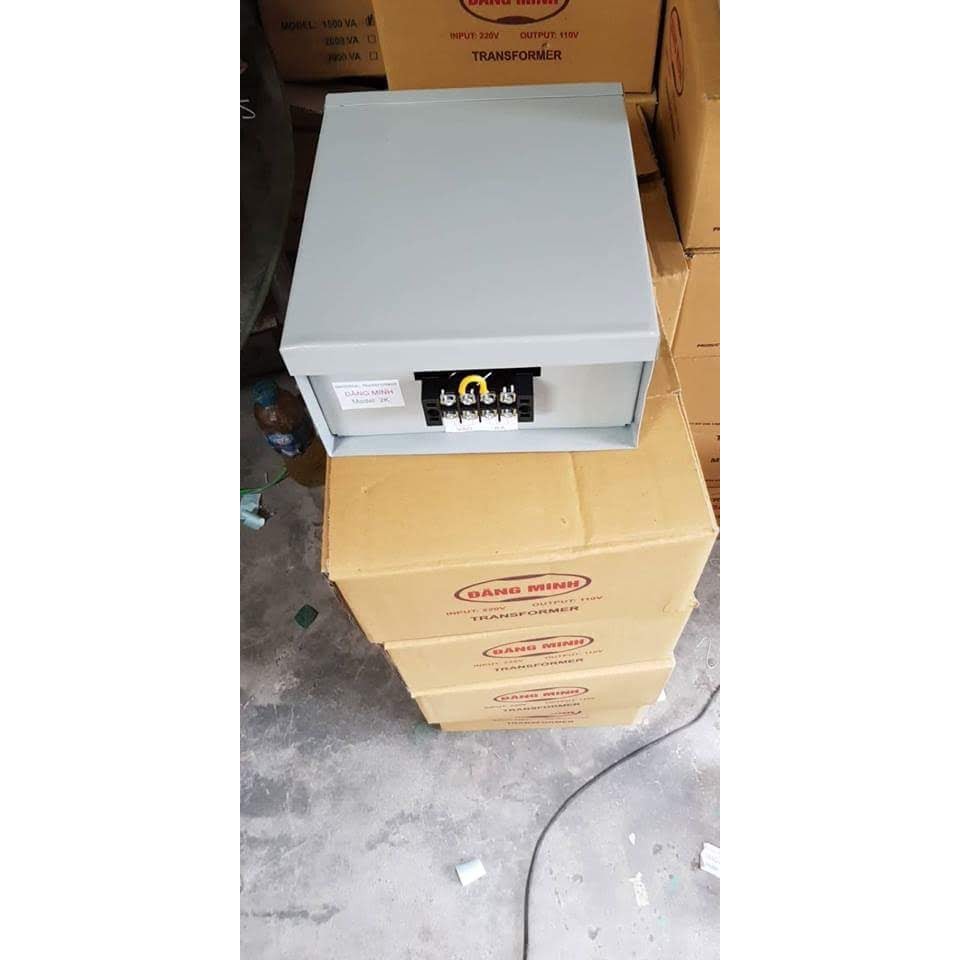 Bộ đổi nguồn 220v sang 110v - 100v 2k VA dùng cho nồi cơm điện, máy giặt, điều hòa, biến áp ĐĂNG MINH đồng hành
