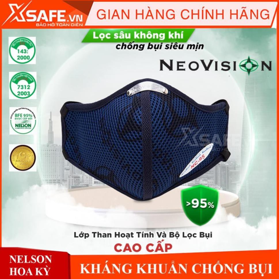 New Khẩu trang than hoạt tính Neomask NC95 chống bụi mịn kháng khuẩn hơi vô cơ " '