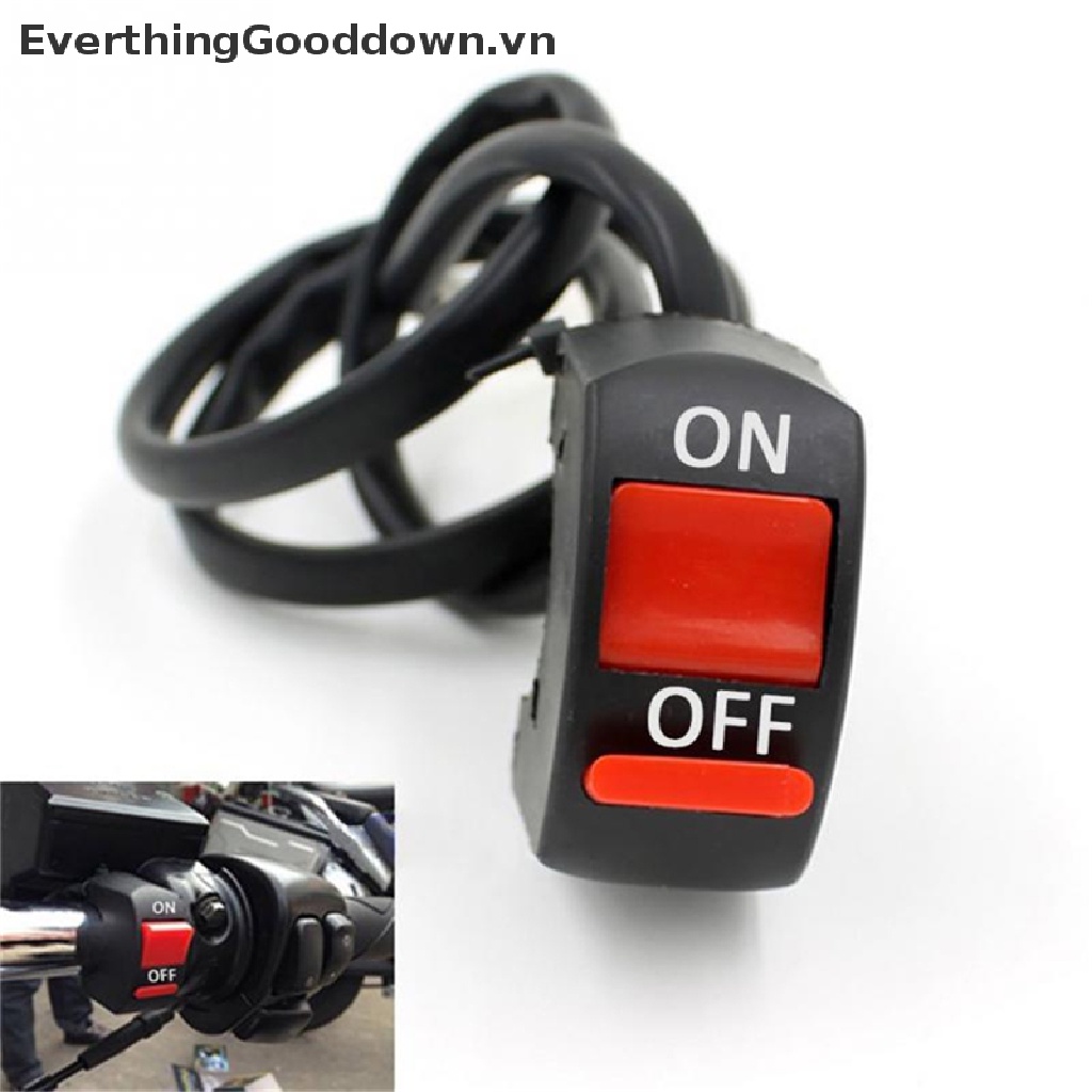 Everthinggooddown Công Tắc Bật / Tắt Đèn Gắn Tay Lái Xe Máy ATV
