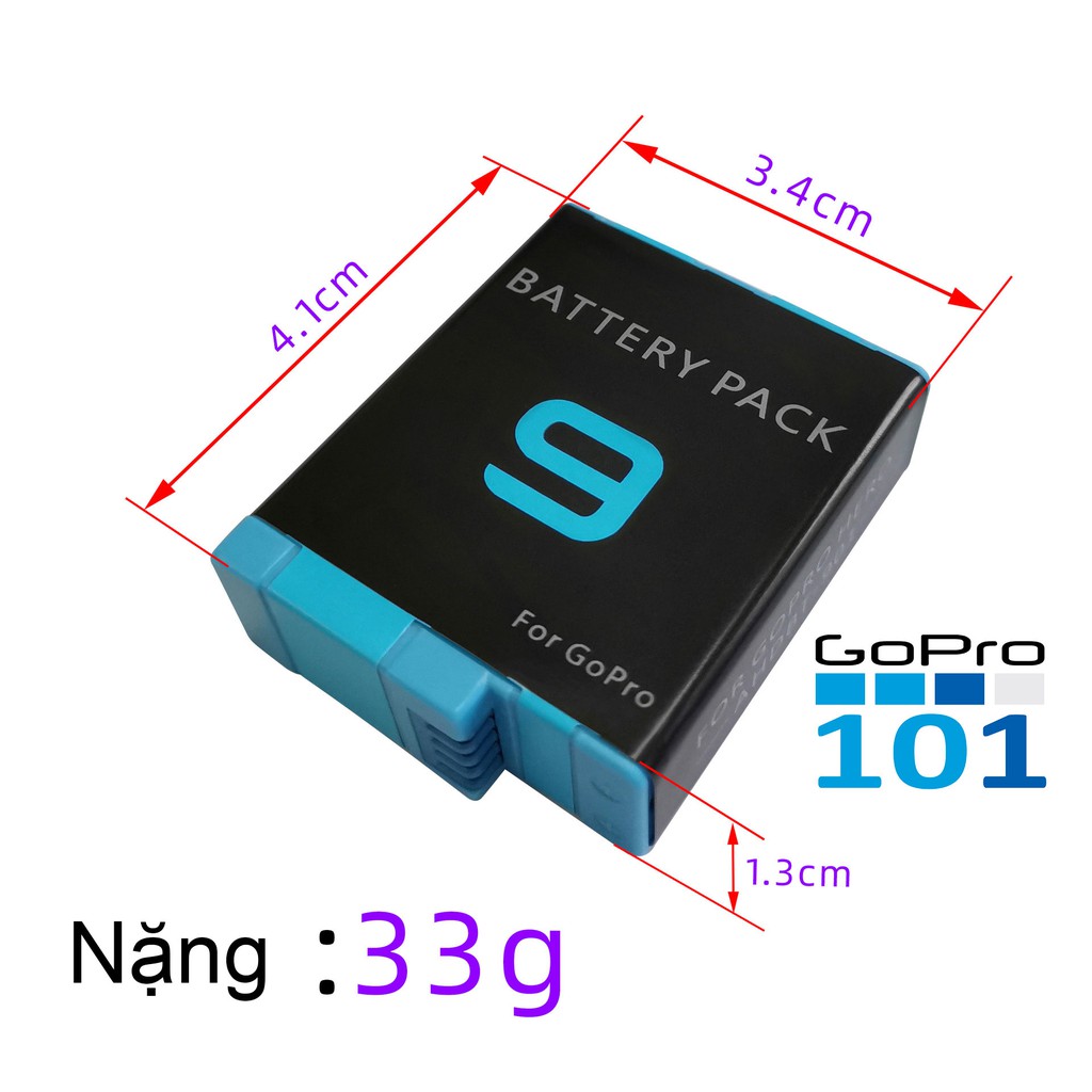 Dock sạc 2 pin GoPro 9 OEM - Pin For GoPro Hero 9 - Gopro101 - inoxnamkim