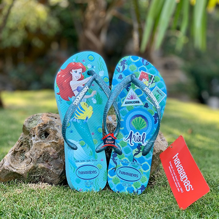 Dép Havaianas Kid Slim Princess Flip Flops Ice Blue