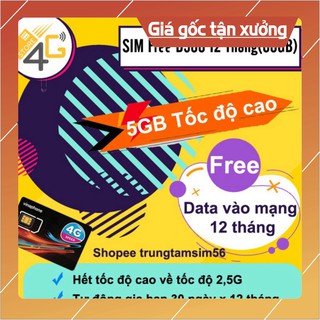 GIÁ TẬN GỐC Sim Vina D500 ( Miễn phí vào mạng 12 tháng , Tốc độ 4G ) , Sim bảo hành 12 tháng , chính hãng  vinaphone . G