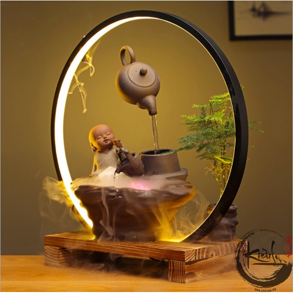 THÁC NƯỚC PHONG THUỶ Chú tiểu uống trà | BigBuy360 - bigbuy360.vn