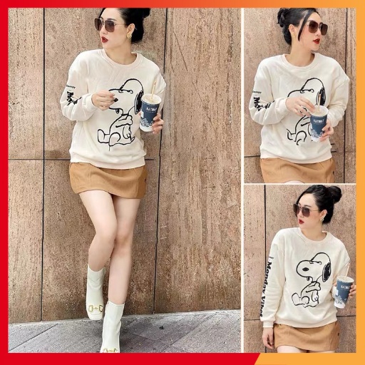 Áo sweater nữ hoodie nỉ Monday Vibes thời trang Hàn Quốc đông xuân siêu đẹp | BigBuy360 - bigbuy360.vn