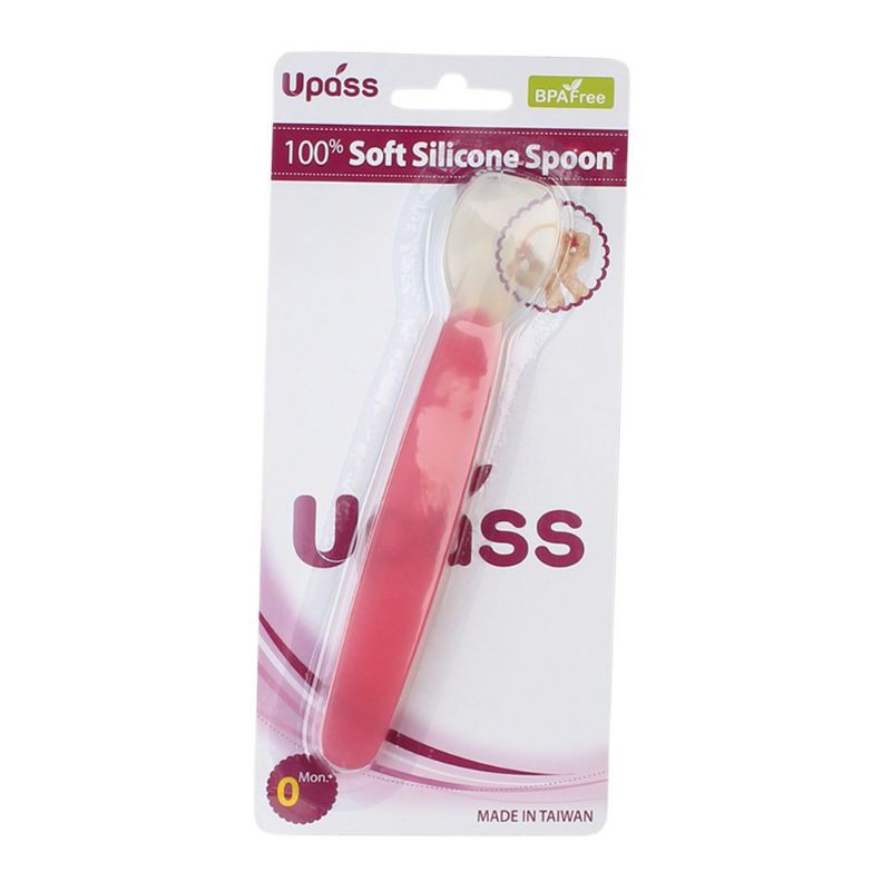 Thìa ăn dặm silicone mềm UPASS cho bé - UP3002C - Đài Loan