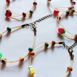 Vòng tay hạt gốm trái cây