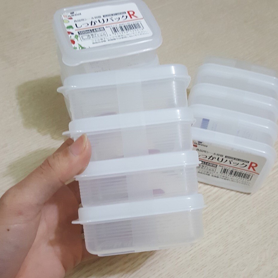 Set 4 Hộp 100ml Hộp Trữ Đồ Ăn Dặm Cho Bé Nakaya Nội Địa Nhật Babibu - S4HAD