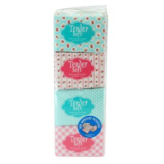 Khăn giấy bỏ túi tendersoft 12 gói 8 tờ 2 lớp