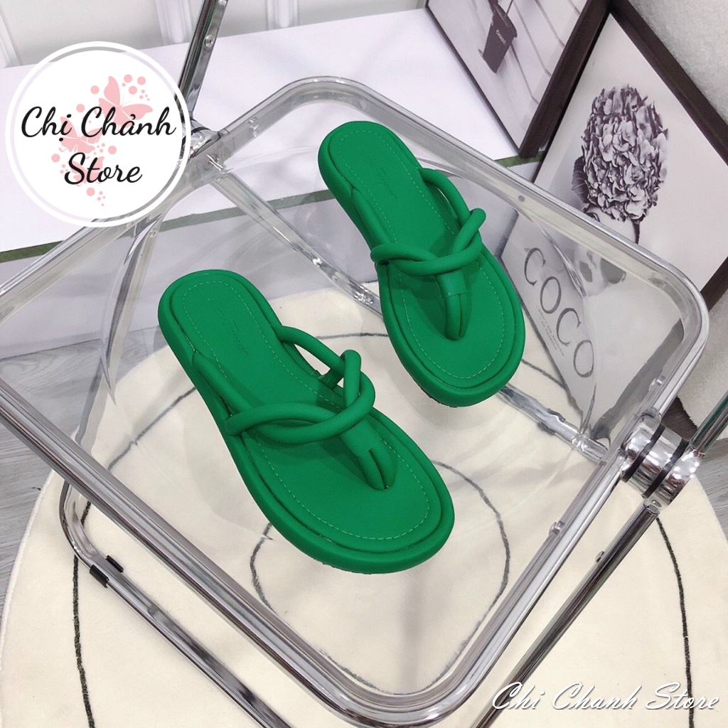 Dép Đế Bệt 2p Quai Ống Thắt Mềm Thời Trang Bọc Da Mịn Lên Chân Cực Xinh - D1 Chị Chảnh Store