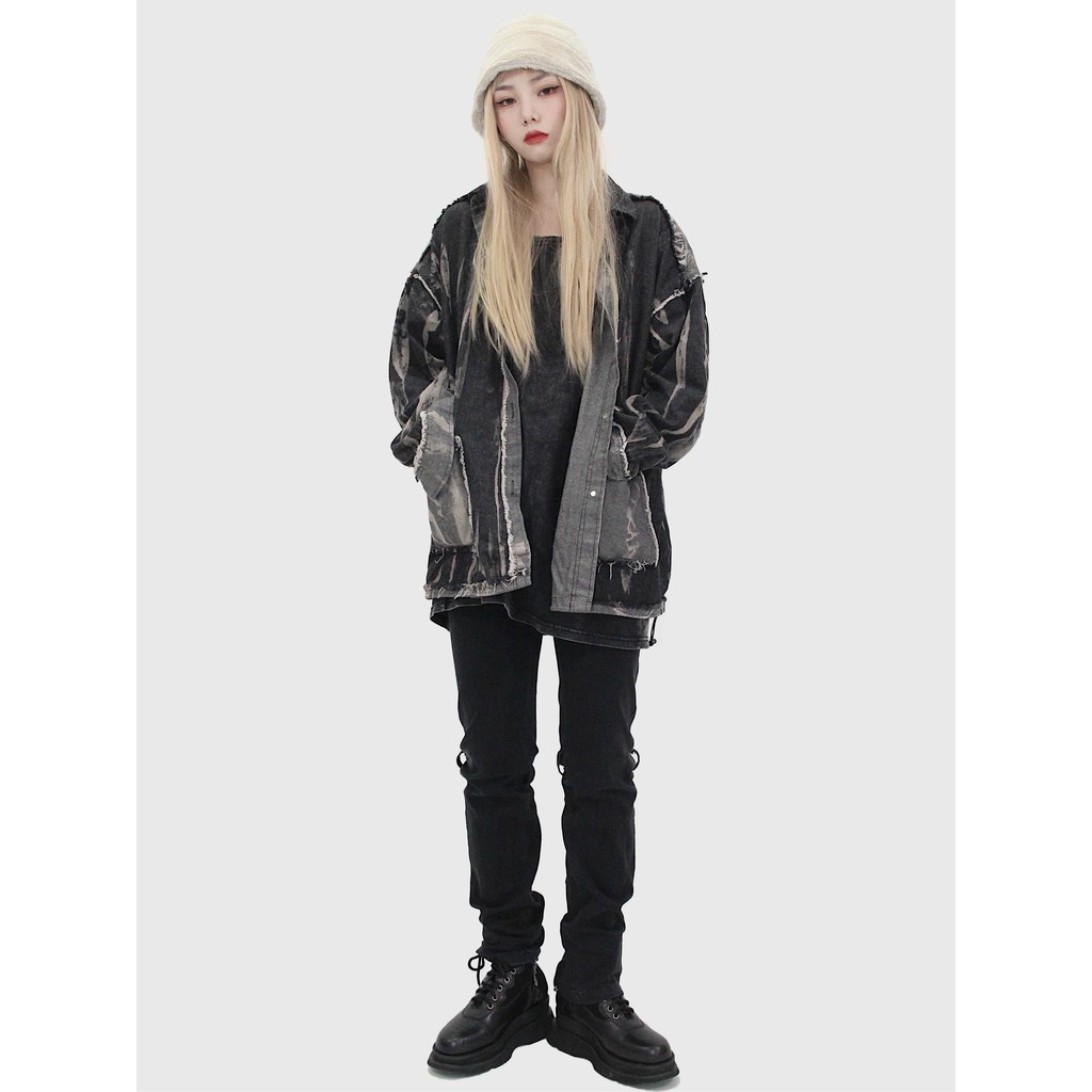 Áo sơ mi denim unisex cá tính