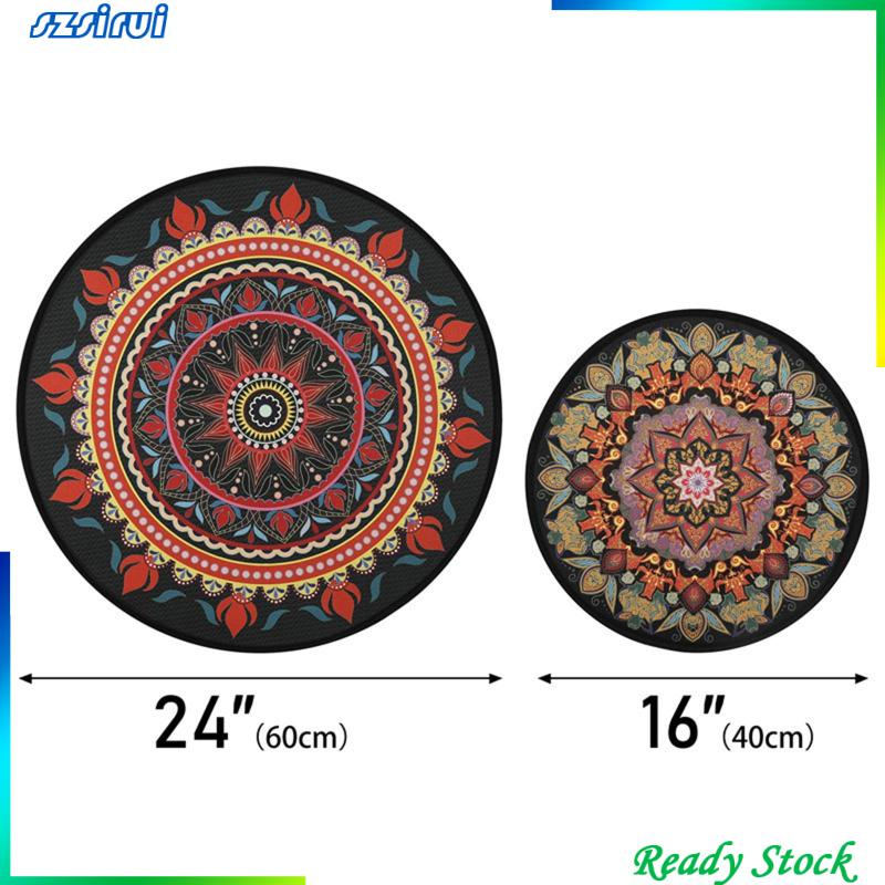 Thảm Tập Yoga Hình Tròn In Họa Tiết Mandala Có Thể Giặt Sạch