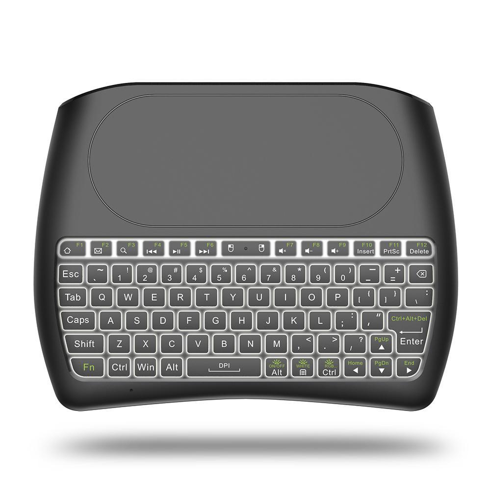 Bàn Phím Mini Không Dây D8 2.4G, Bộ Điều Khiển Touchpad Kèm Đèn Nền | BigBuy360 - bigbuy360.vn