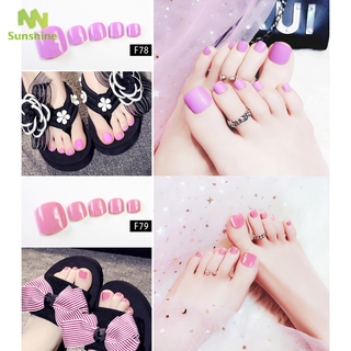 Set 24 Móng Chân Giả Kèm Keo Dán