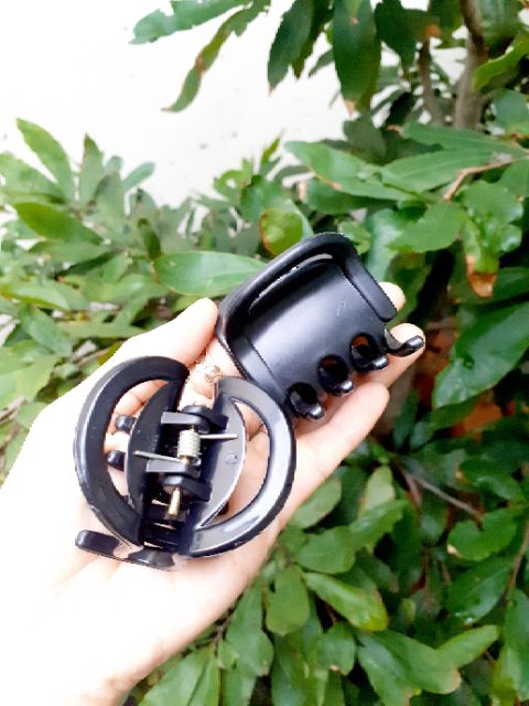 Kẹp tóc 4 răng kiểu loại đen bóng/đen nhám