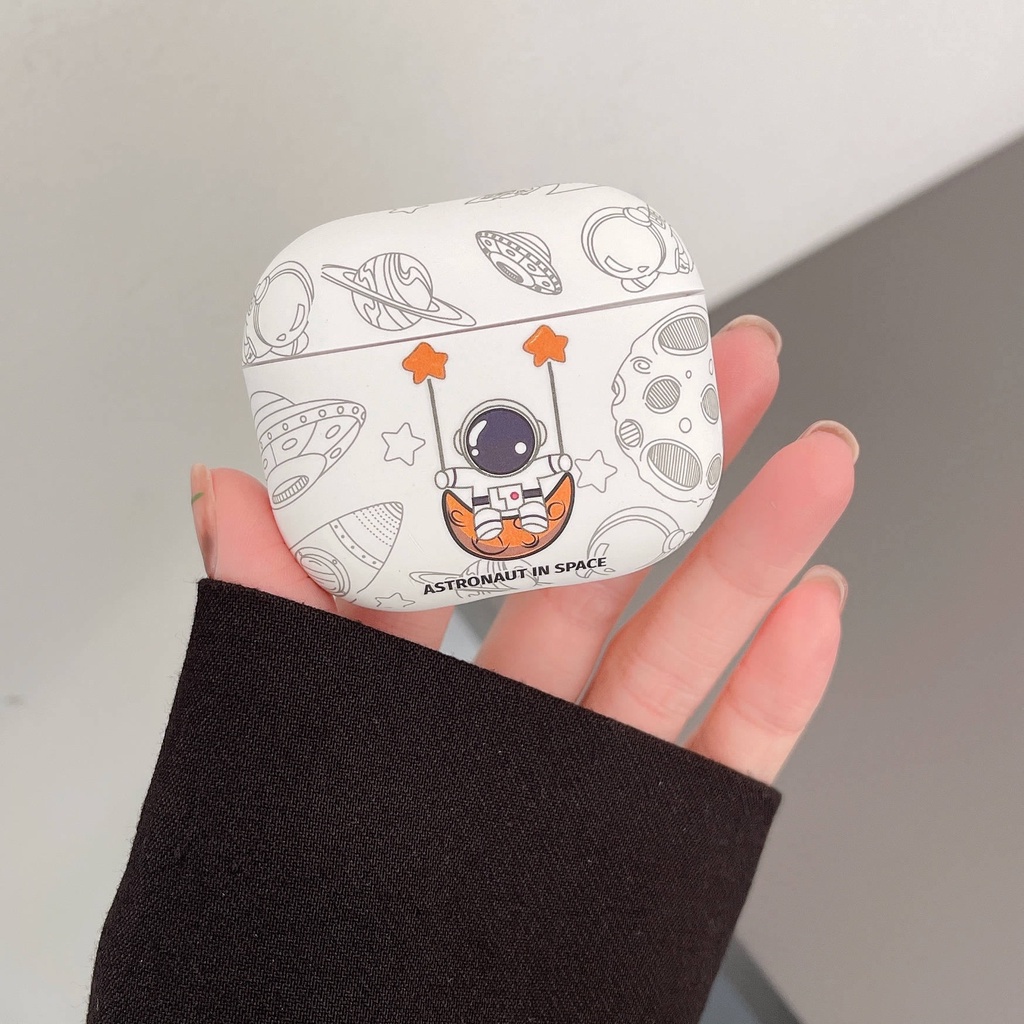 Vỏ Bảo Vệ Hộp Sạc Tai Nghe AirPods3 AirPods3 Pro 2Gen 2021 Họa Tiết Phi Hành Gia Mặt Nhám Dễ Thương Ốp