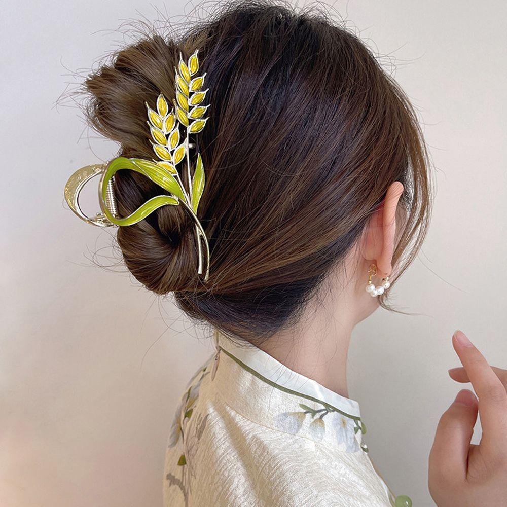 JARRED Kẹp Tóc Hình Lá / Cá Mập Thanh Lịch Cho Nữ