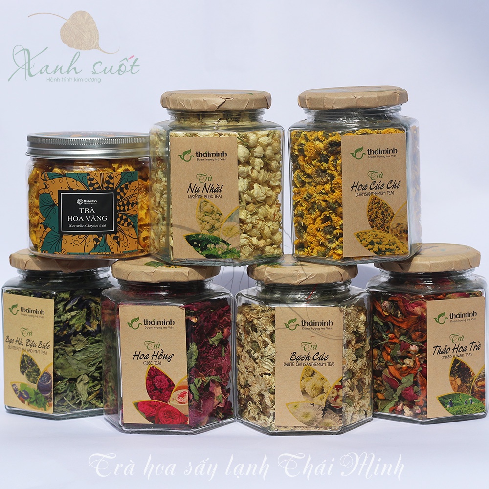 [Thái Minh] Nụ Nhài Sấy Lạnh- Jasmine Buds Tea- Jasminum Sambac Buds- Giảm Căng Thẳng, Chống Lão Hóa [Xanh Suốt]