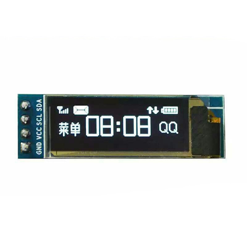 1 Mô Đun Hiển Thị Màn Hình OLED 0.91in IIC 0.91in OLED Trắng / Xanh Dương OLED 128X32 LCD LED SSD1306