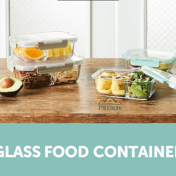 Hộp thủy tinh chia ngăn Lock&Lock Glass Food Container dung tích từ 860ml đến 1040ml LLG458