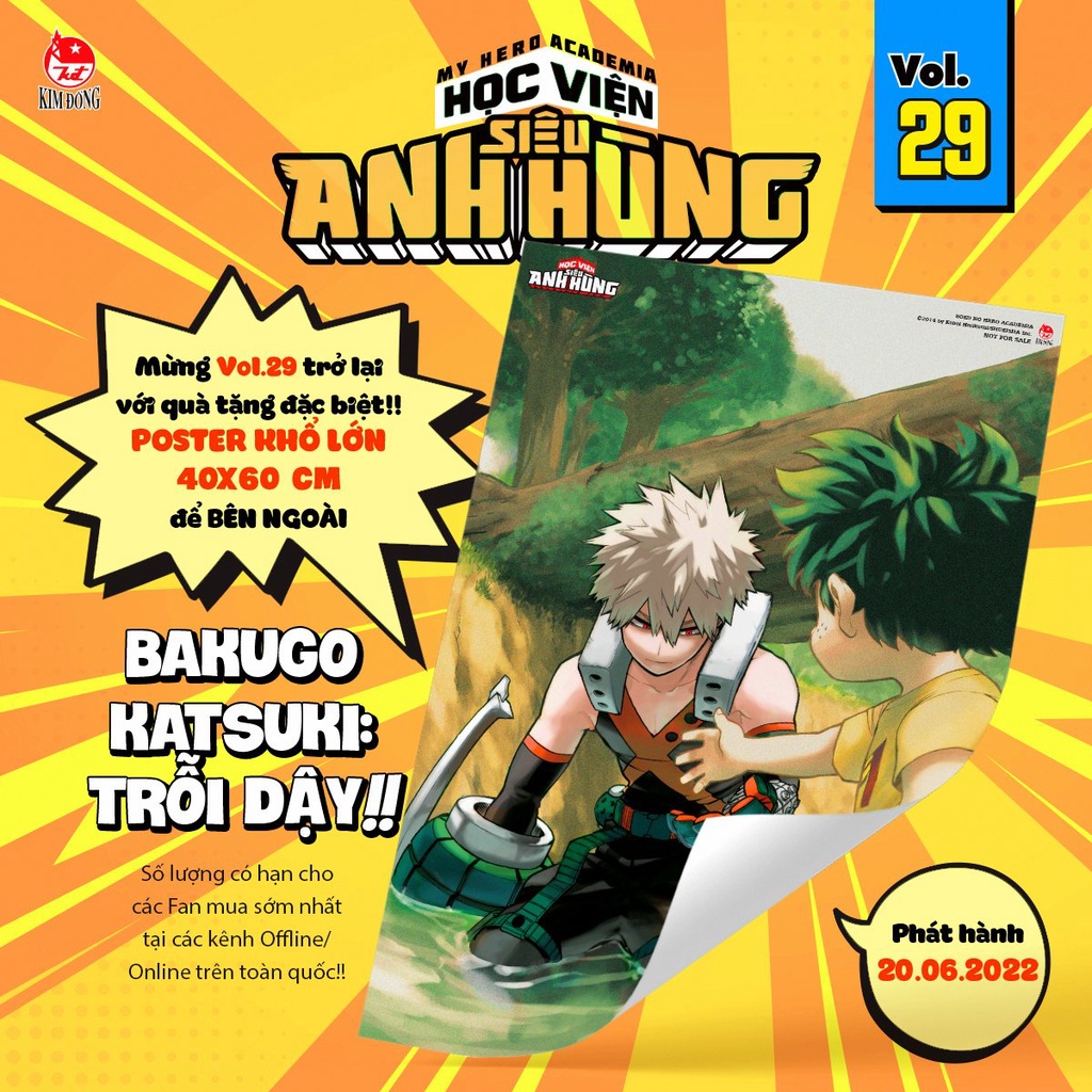Poster Học viện siêu anh hùng 29 tặng kèm ống tube bảo vệ