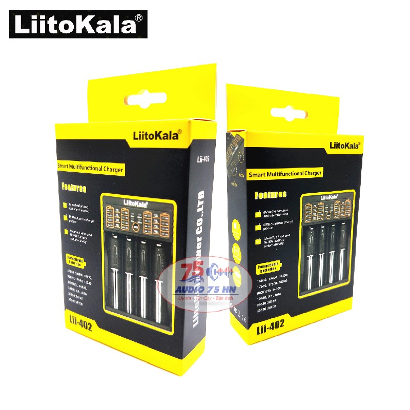 Bộ Sạc Pin Đa Năng LiitoKala Lii-402 Đầu USB Sạc Pin 1.2V/3.7V/3V/3.85V NiMH/Liion/LiFePo4