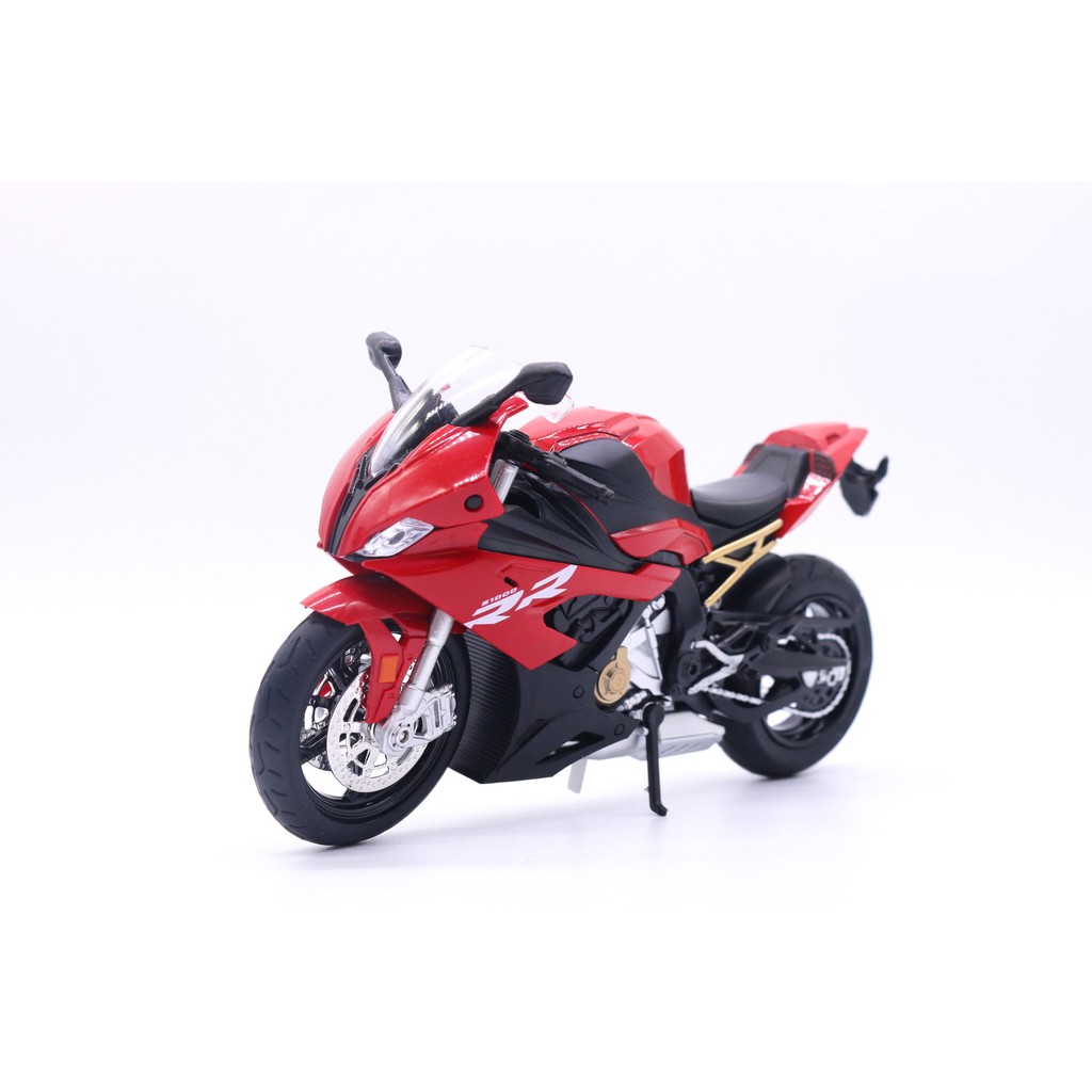 MÔ HÌNH XE MOTO BMW S1000 RR 2020 có ĐÈN, ÂM THANH - HUAYI MODEL tỷ lệ 1:12