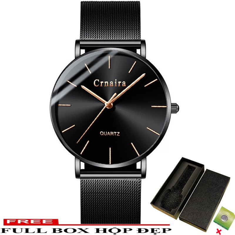 (HOT)] Đồng Hồ Nam CRNAIRA JAPAN CR379 Máy Siêu Mỏng Dây Thép Mành Cao Cấp Full Box | BigBuy360 - bigbuy360.vn