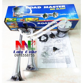 còi hơi ngân 12v - 24v DC,2 chế độ âm thanh  cực hay