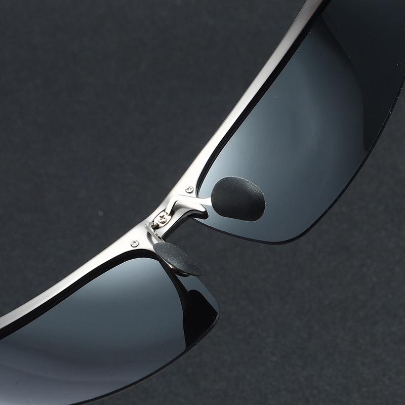 Kính Mát Phân Cực Nửa Gọng Màu Sắc Thay Đổi Thời Trang Đi Xe Đạp Cho Nam