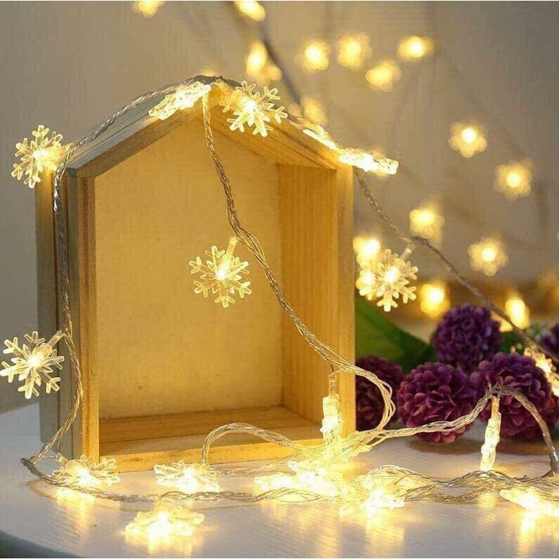 ĐÈN NHÁY TRANG TRÍ HÌNH BÔNG TUYẾT noel -- có ảnh thật