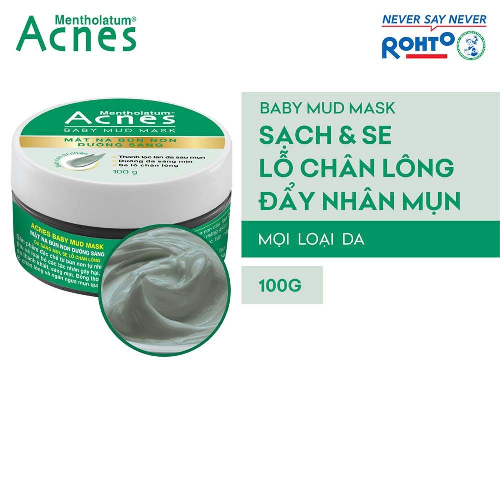 Mặt nạ bùn non dưỡng sáng da Acnes Baby Mud Mask 100g