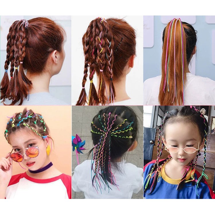 Phụ Kiện Tóc MALANO Set 6 Dây Tết Tóc Hàn Quốc Hair Wrap Bohemian Nhiều Màu Xinh Xắn Cho Nữ FAH-001231