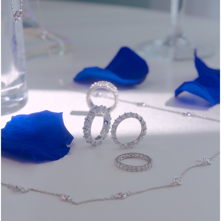 CHÍNH HÃNG NHẪN MACIER 4MM PRONG SETTING TENNIS RING JENO NCT