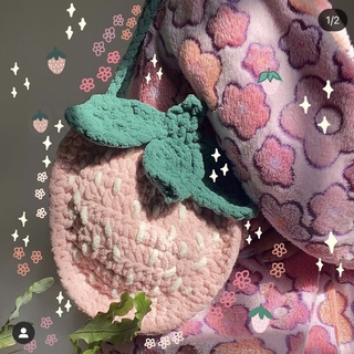 Berries bloom bag - túi len bông quả dâu