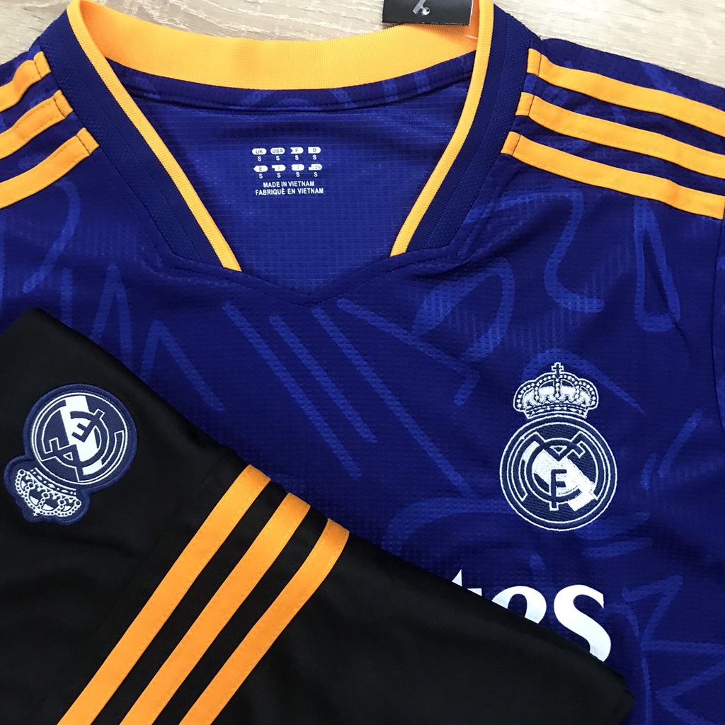 Áo Bóng Đá CLB Real Madrid - mua giai 2021-2022 nhiều mẫu- Chất Polyeste Thái Cao Cấp - Co Giãn 4 Chiều full logo