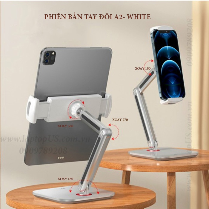 Gía Đỡ IPAD Tablet Hợp Kim Nhôm Tay Giữ Xoay 360 Độ
