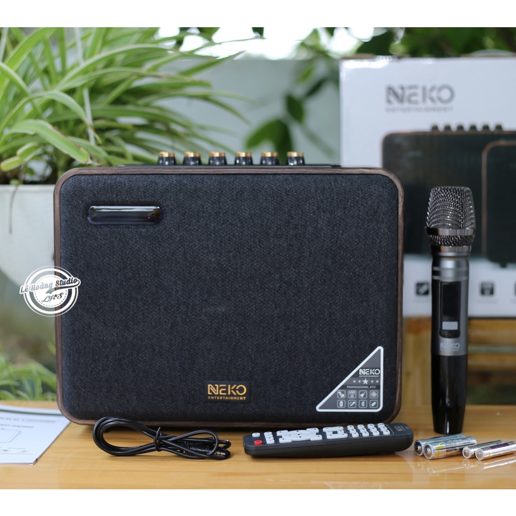 Loa xách tay mini cao cấp chính hãng Neko NK01 ( 1 Micro kim loại sang trọng, bắt sóng mạnh, chống hú rít